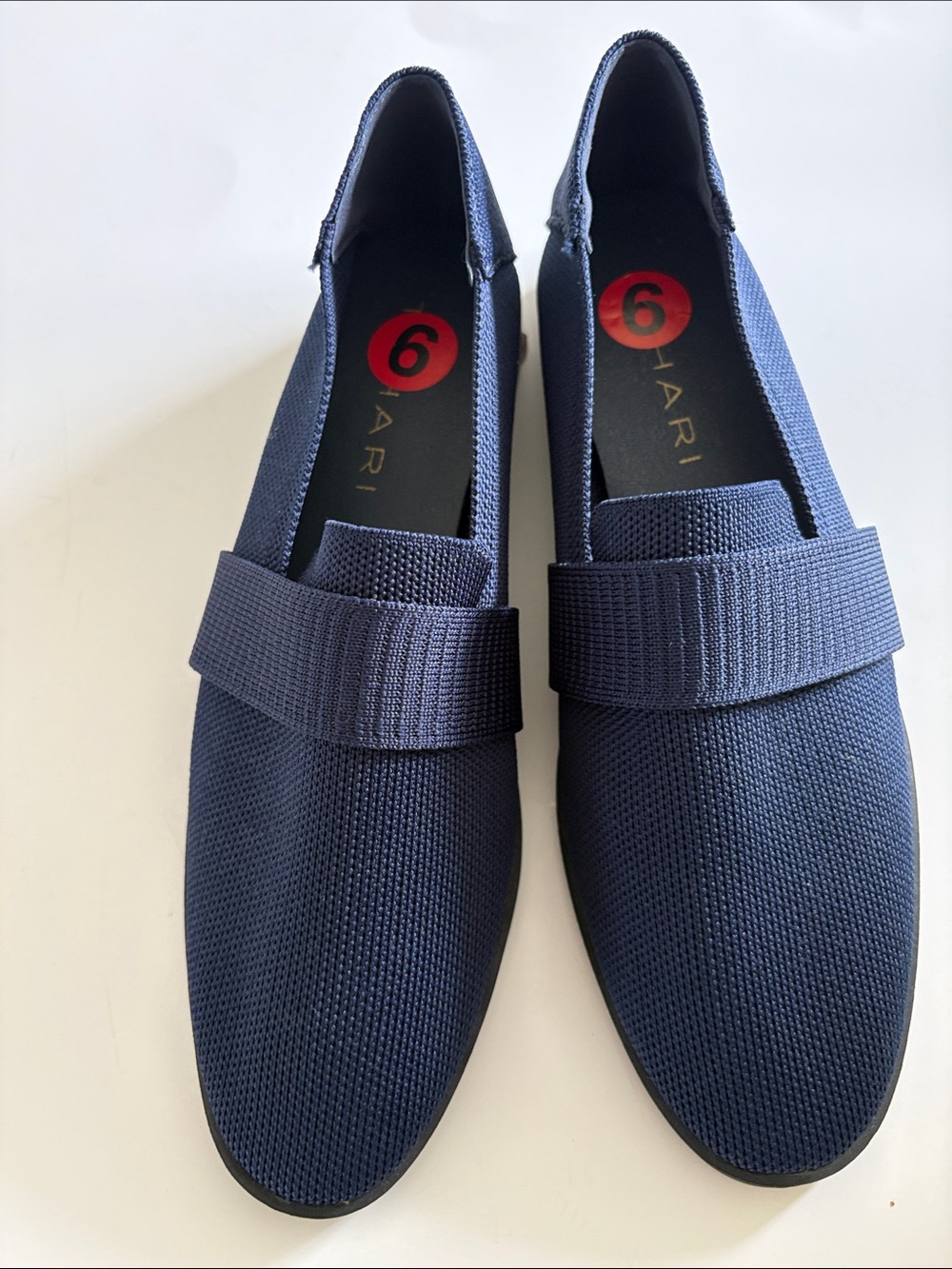 Tahari Navy Blue Knit Loafers